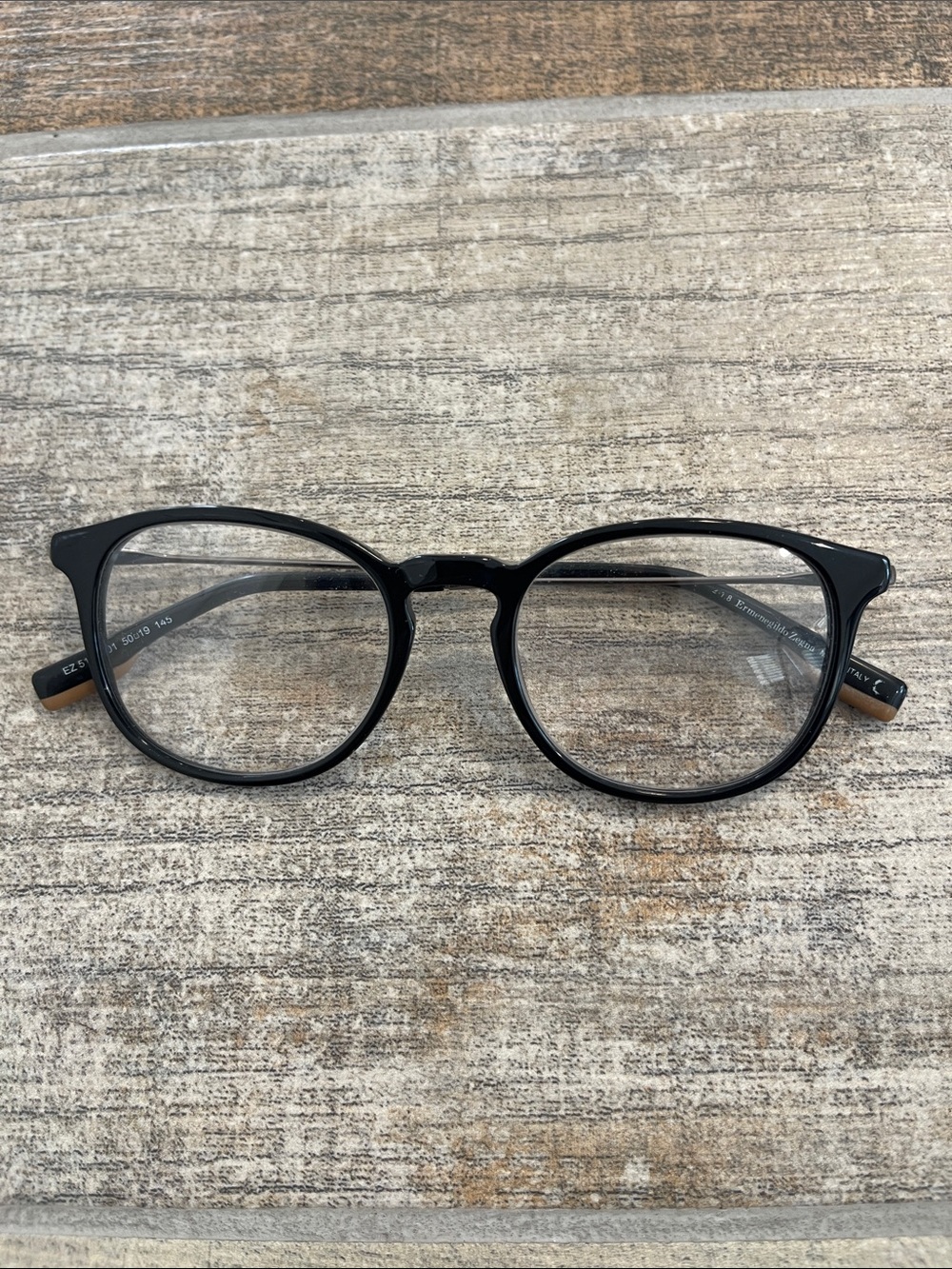 Ermenegildo Zegna Mens Black Eyeglasses made in Italy